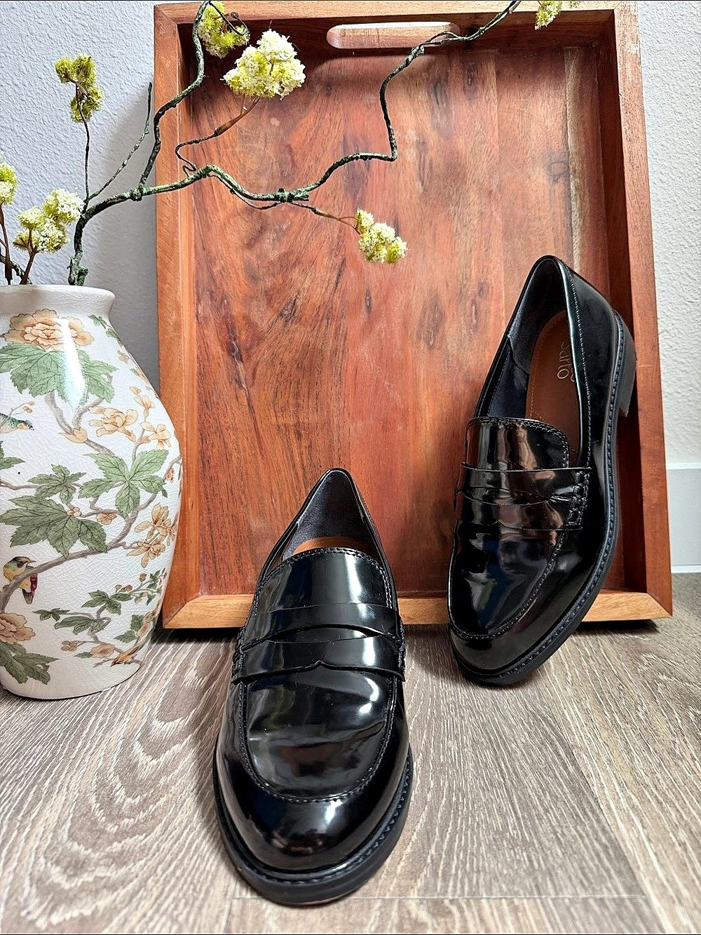Franco Sarto Loafer Black Patent